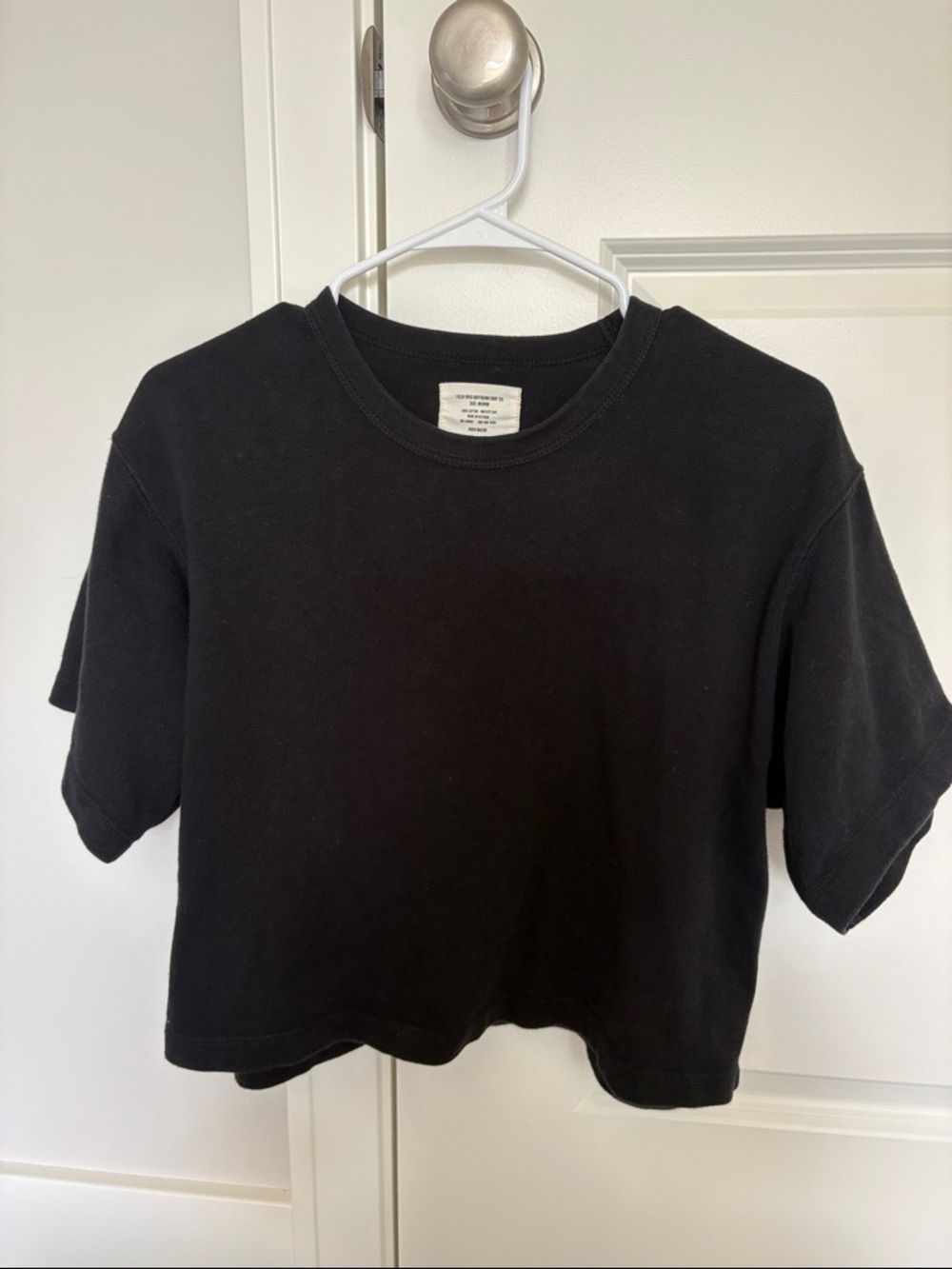 Buck Mason Black fieldspec cropped Tee